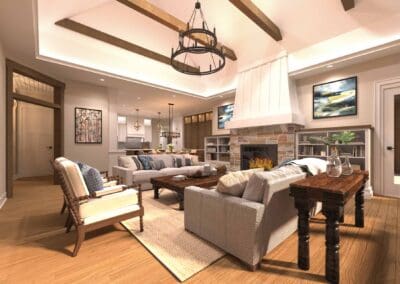 The Great Room of a unit at Cedar Gables Condominiums in Pewaukee, Wisconsin
