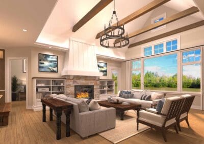 A view of the Great Room of a unit at Cedar Gables Condominiums in Waukesha, Wisconsin