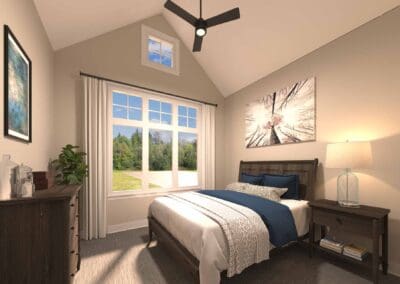 A view of the Bedroom of a unit at Cedar Gables Condominiums in Waukesha County, Wisconsin