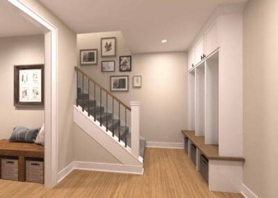 A view of the Stairway of a unit at Cedar Gables Condominiums in Pewaukee, Wisconsin