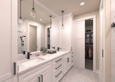 A view of the Master Bathroom of a unit at Cedar Gables Condominiums in Pewaukee, Wisconsin