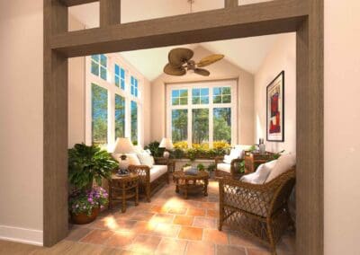 A view of the Sunroom of a unit at Cedar Gables Condominiums in Pewaukee, Wisconsin