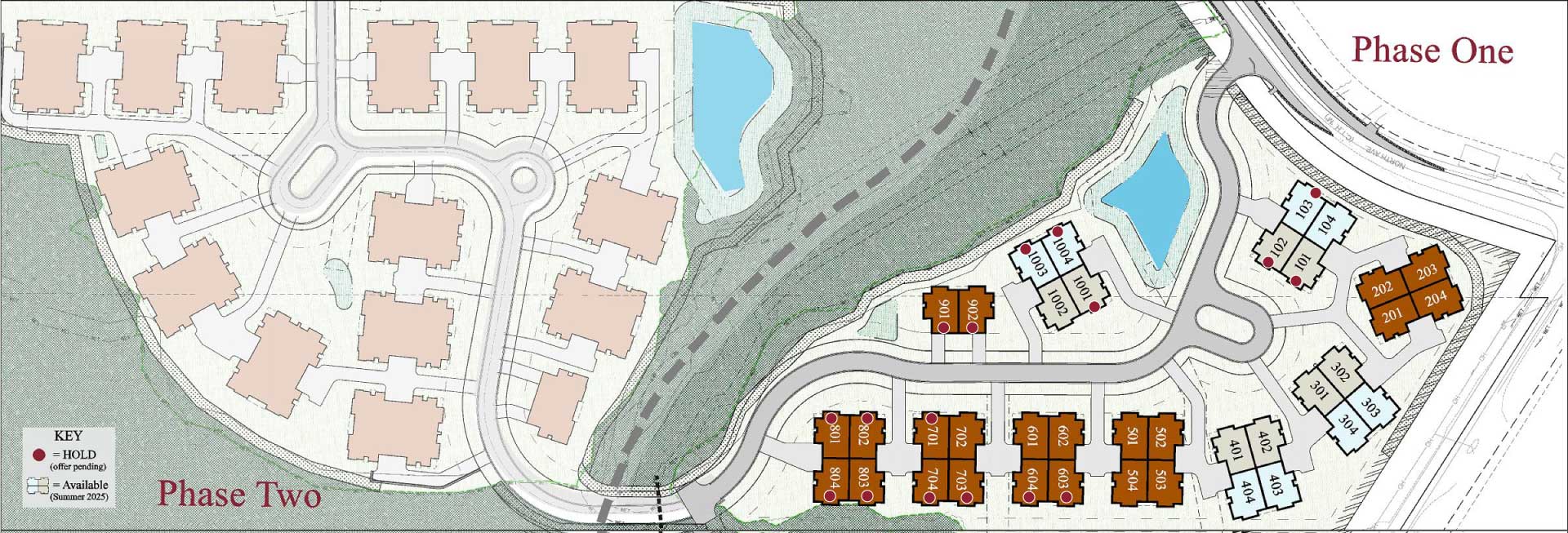 Map_v7 Cedar Gables Condominiums Site Plan, showing Phase 1 and Phase 2